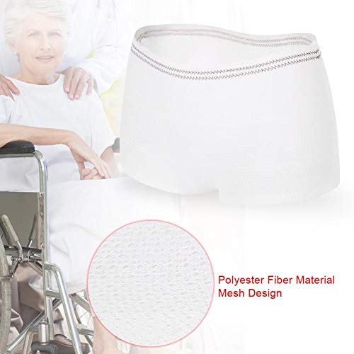 Huairdum Mesh Incontinence Aid Panties, 10 Pcs Breathable High Comfortable Fixed Reusable Washable Diaper Stretch Net Pants for Elderly Maternity People(L) - Thumbnail 6