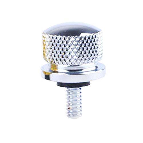 Goldfire 1/4" 6mm Aluminium Alloy Motorcycle Seat Mount Bolt Screw Cap Rear Fender Seats Screw Compatibility for Harley (Silver)