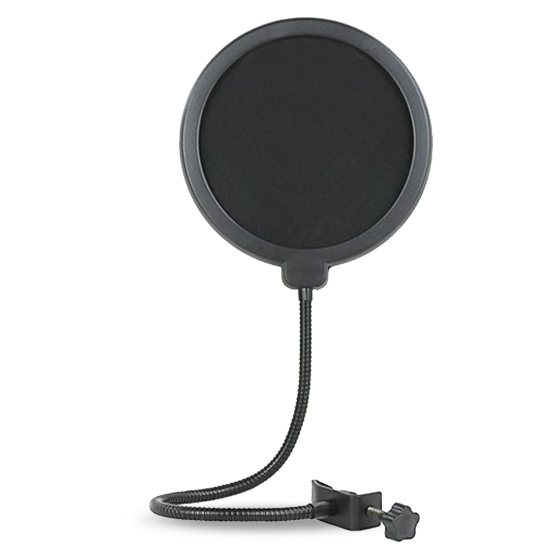 Microphone Pop Filter, Microphone Pop Filter, Sound Protector Microphone, Double Layer Microphone Sound Shield with 360° Flexible Gooseneck Clip Arm
