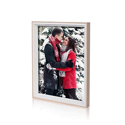 Shirly 8x10 Picture Frame Woodgrain 8x10 Frames for Tabletop Display Wall Mounting Decor 2 Pack Wood