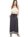 Milumia Women's Boho Vintage Print Pockets A Line Maxi Skirt