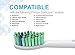 Charmzo Sonicare Toothbrush Heads 6 Pack-Replacement for Philips Electric Sonic Care Tooth Brushes Dental HX 6014 ProResults, Platinum, EasyClean, DiamondClean, FlexCare, Gum Health models