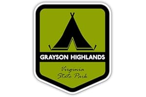 Squiddy Grayson Highlands State Park Virginia - Vinyl Sticker Decal for Phone, Laptop, Water Bottle (3" high)