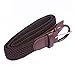 HDE Elastic Braided Stretch Belt Woven Solid Buckle with Leather Loop End Tip