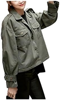 MAGZERO Womens Classic Military Short Jacket (FREE (S-M), KHAKI)
