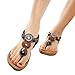 ❀Todaies Women Fashion Sandals Sweet Beaded Clip Toe Flats Bohemian Herringbone Sandals 2018