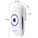 FAMILOVE Smarthome Wireless Doorbell with Receiver Operating Range with 36 Extra Loud Chimes for Home Office , LED Indicator on Push Button Transmitter (WHITE 1 Button and 1 Plugin Receiver)