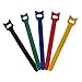 50 PCS Reusable Hook and Loop Fastening Cable Ties with Microfiber Cloth, 5 Color