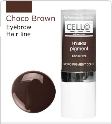 CELL LINE Hybird pigment color - Semi permanent pigment make up & Tattoo ink 21 color 10ml (Choco Brown)