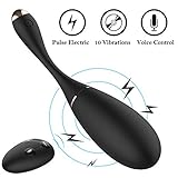 G Spot Vibrator Remote and Voice Control Pulsed Electric Vibrating Bullet Egg with 10 Powerful Modes, Treediride Rechargeable Waterproof Quiet Vagina Anal Massager Sex Toy for Woman and Couples Play