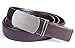 Marino Men’s Ultra Soft Leather Ratchet Dress Belt with Automatic Buckle, Enclosed in an Elegant Gift Box - Silver Lattice Buckle with Brown Designed Leather - Custom: Up to 44
