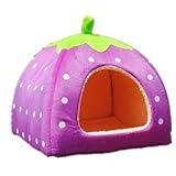 Leegoal Soft Sponge Strawberry Small Cotton Soft Dog Cat Pet Bed House (XL Size)