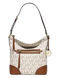 Michael Kors Fallon grande bolsa de hombro Vainilla
