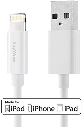 SayWow Lightning to USB Cable (Apple MFi Certified) 1m/ 3.3ft Latest iOS Supported