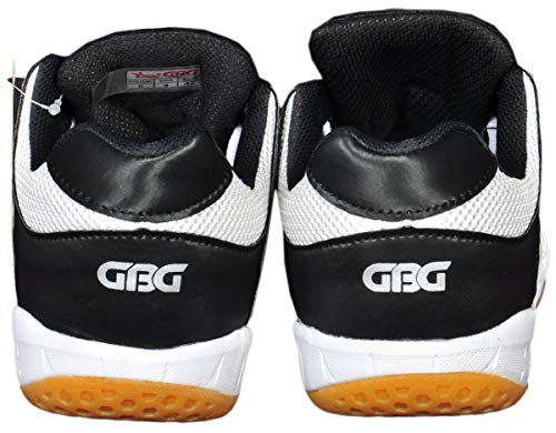 GBG Men`s Badminton Shoes 0751-White-Black-7
