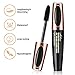 4D Silk Fiber Lash Mascara, Fiber Mascara, 4D Silk Fiber Eyelash Mascara, Best for Thickening & Lengthening, Waterproof, Long-Lasting, Lasting All Day, Waterproof, Smudge Proof Eyelashes