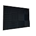 96 Pack BLUE/BLACK Acoustic Foam Panel Wedge Studio Soundproofing Wall Tiles 12