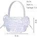 M&A Decor Flower Girl Basket Set of 2 Elegant White Lace Basket for Flower Girl
