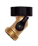 SLI5294 Brass Gooseneck Garden Hose Shut Off Valve Connector