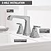 Delta Faucet Ashlyn Widespread Bathroom Faucet, Chrome Bathroom Sink Faucet, 3 Hole Bathroom Faucet, Diamnod Seal Valve, Metal Drain Assembly, Chrome 3564-MPU-DST