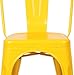 EdgeMod Metal Modern Dining Chair, Industrial Mid Century Kitchen Cafe Restaurant Side Chair, Stackable, Yellow (Set of 4)