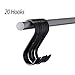 20 Pack S Hooks, Premium Steel 3.5 Inch S Hook for Hanging Pots, Pans, Mugs, Clothing, Tools, Planters, Flower Baskets, Wind Chimes, Bird Feeders – Black