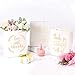 LaRibbons Medium Size Gift Bags - Gold Foil Thanks for celebrating with us White Paper Bags with Handles for Wedding, Birthday, Baby Shower, Party Favors - 25 Pack - 8