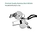 EraseSIZE 2Pc Stainless Steel Extra Loud Whistle with Nylon Lanyard – Great for Coaches, Referees, and Officials bythumb 3