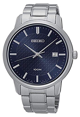 Seiko #SUR193 Men's Stainless Steel Blue Dial Casual Analog Dress Watch by Seiko Watches
