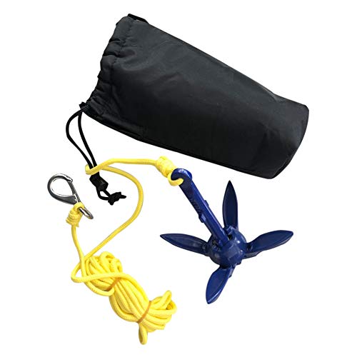 zuoshini Kayak Anchor Kits Folding Grapnel Anchor Carbon Steel for