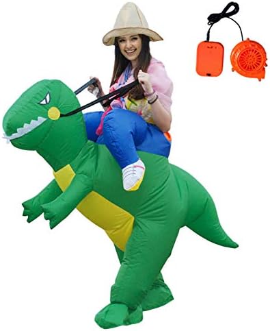 Inflatable Dinosaur T-Rex Costume Fancy Riding Costumes for Christmas/Halloween/Birthday Party Dress