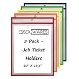 5 Pack Job Ticket Holder (Assorted Colors) - by