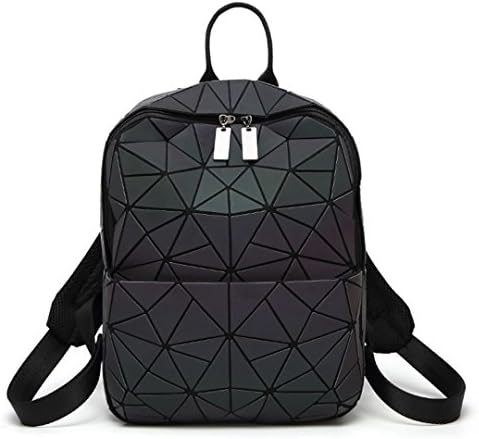 Ladies Backpack Luminous Shining Geometric Triangle Little Girl Backpack Style A