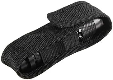 14cm Black Nylon Holder Case Belt Pouch for LED Flashlight Torch