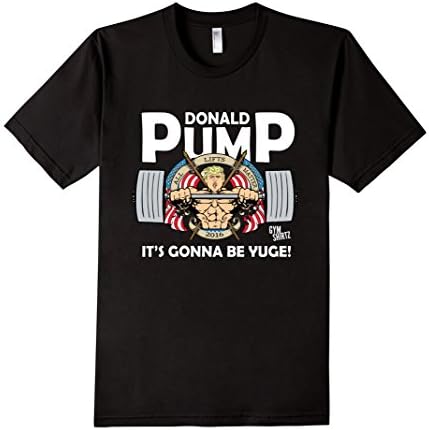 Men's Donald Pump All Lifts Matter Trump 2016 Yuge Workout T-Shirt Large Black