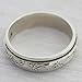 NOVICA .925 Sterling Silver Floral Meditation Spinner Ring, Spinning Leaves'