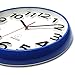 DreamSky 13 Inches Large Wall Clock, Non-Ticking Silent Quartz Decorative Clocks, Battery Operated, Blue Round Retro Indoor Kitchen Bedroom Living Room Wall Clocks, Big 3D Number Display.