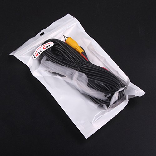 Car Video Audio Extension Cord Cable with Detection Trigger Wire RCA Male to Male Plug Car Reverse Reversing Rear View Parking Backup Camera 6 Meters 20ft by HitCar - Thumbnail 2