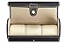 Leatherette Roll Traveler's Watch Storage Organizer for 3 Watch and/or Bracelets (Black)
