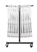 ZOWN Commercial Heavy Duty Folding Chair Trolley Cart, Gray