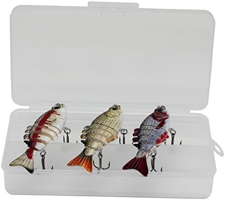 Fishing Lures for Bass 3" Multi Jointed Swimbaits 3 pieces