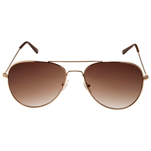 grinderPUNCH Classic Aviator Sunglasses Normal Fit in Gold Frame with