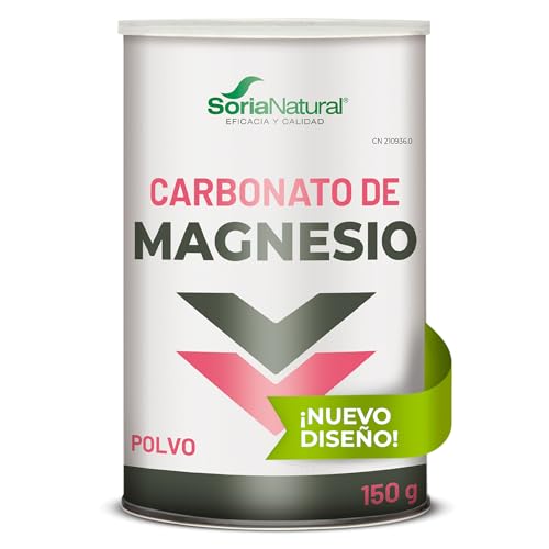Carbonato de Magnesio MÁXIMA ABSORCIÓN - Complemento Alimenticio - Regula el Tránsito intestinal, el Sueño y el Sistema Nervioso - Regeneración Huesos, Dientes, Músculos - Bote 150gr