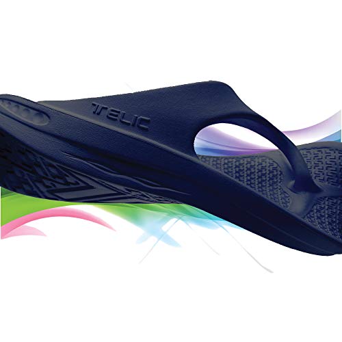 Flip Flop Soft Sandal Shoe Footwear by Telic, Deep Ocean, 3XL