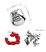 50 Pack 1 Inch Jingle Bells Christmas Silver Jingle Bells For Craft Festival Decoration With 30 Meter Red Cord and 12 Bowknots