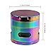 DCOU New Design Premium rainbow Herb Grinder 2.2 Inches 4 Piece with Pollen Catcher Durable Zinc Alloy Spice Grinder