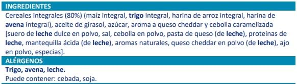 , Snack ondulado con sabor a cheddar y cebolla caramelizada con 100% de cereales integrales, Producto de Aperitivo, Snack en bolsa individual de 95gr — foto 3 de 3