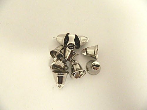 LOT of 50pieces -Craft Bells SMALL 14MM SILVER LIBERTY JINGLE BELLS Charms Pendants Jewelry Making Embellishments Sewing threading Crafts Projects, Christmas Tree Supplies Festive Decorations