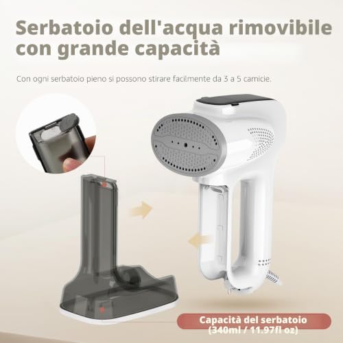 Steamer Steam Plate with Suction Function, 3000Pa, Large Removable Water Tank, Portable Iron with Steam Function, 3 Modes, Steam Power 20g/min, Results