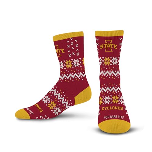 For Bare Feet NCAA Iowa State Cyclones Team Sweater Crew Socks… at Amazon